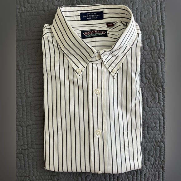 Jos. A. Bank Other - Jos A Bank Black and White Striped Dress Shirt